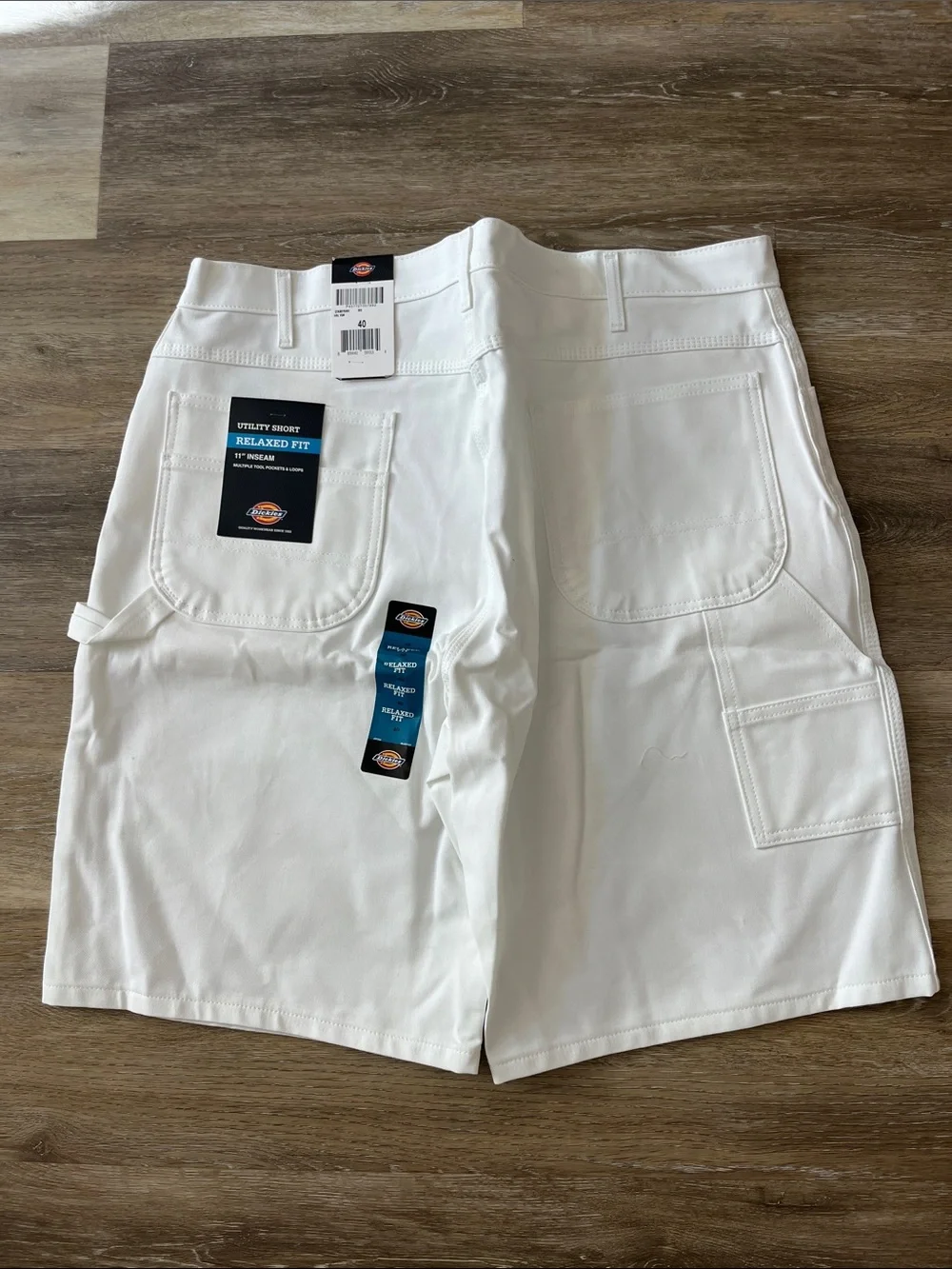 NWT Dickies Men’s Relaxed Fit Utility Shorts White Size 40